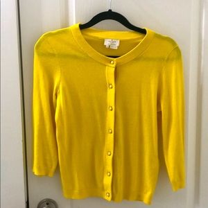 Kate Spade yellow cardigan size small!